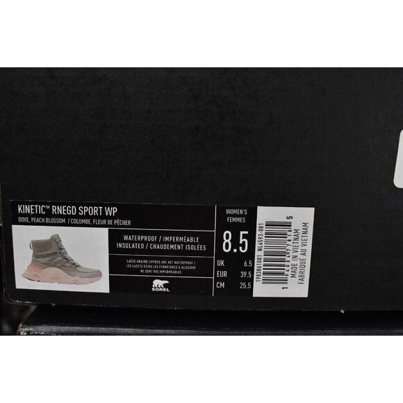 Sorel Womens Size 8.5 Kinetic RNEGD Sport Peach Waterproof Insulated Boots - Picture 9 of 9